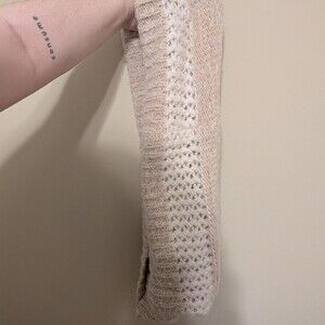 Women's Cream and Tan Cardigan